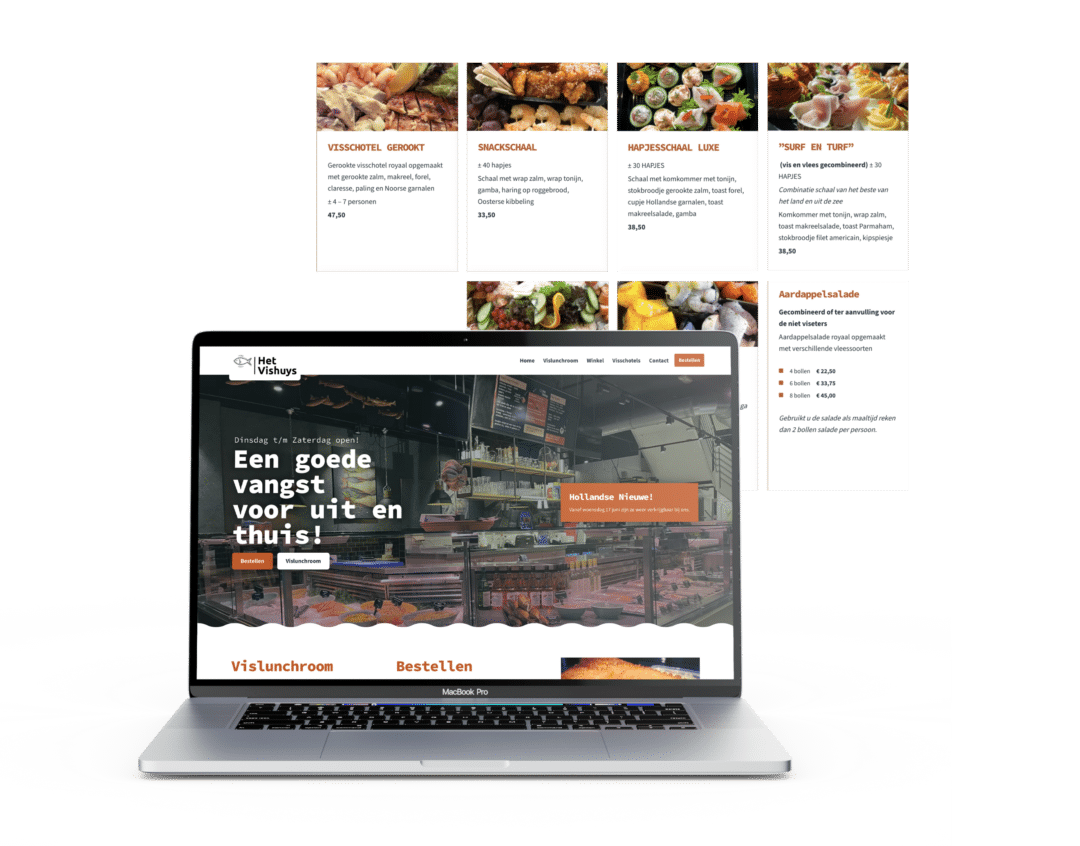 Website van Vishuys Emmen
